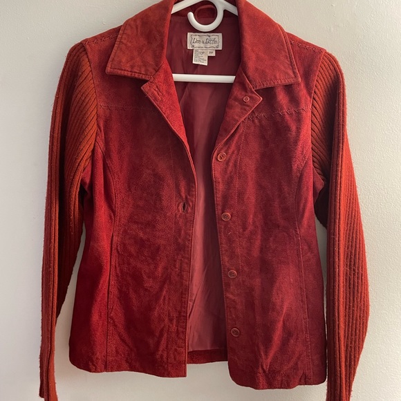 90s y2k vintage leather suede jacket - Picture 4 of 4